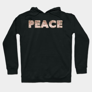 Peace - rose gold glitter Hoodie